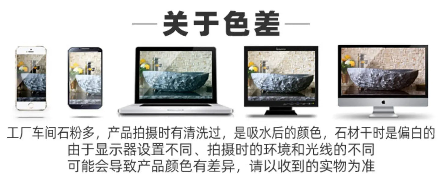 Stone platform basin Art marble washbasin Pool Bathroom Balcony Outdoor courtyard Household