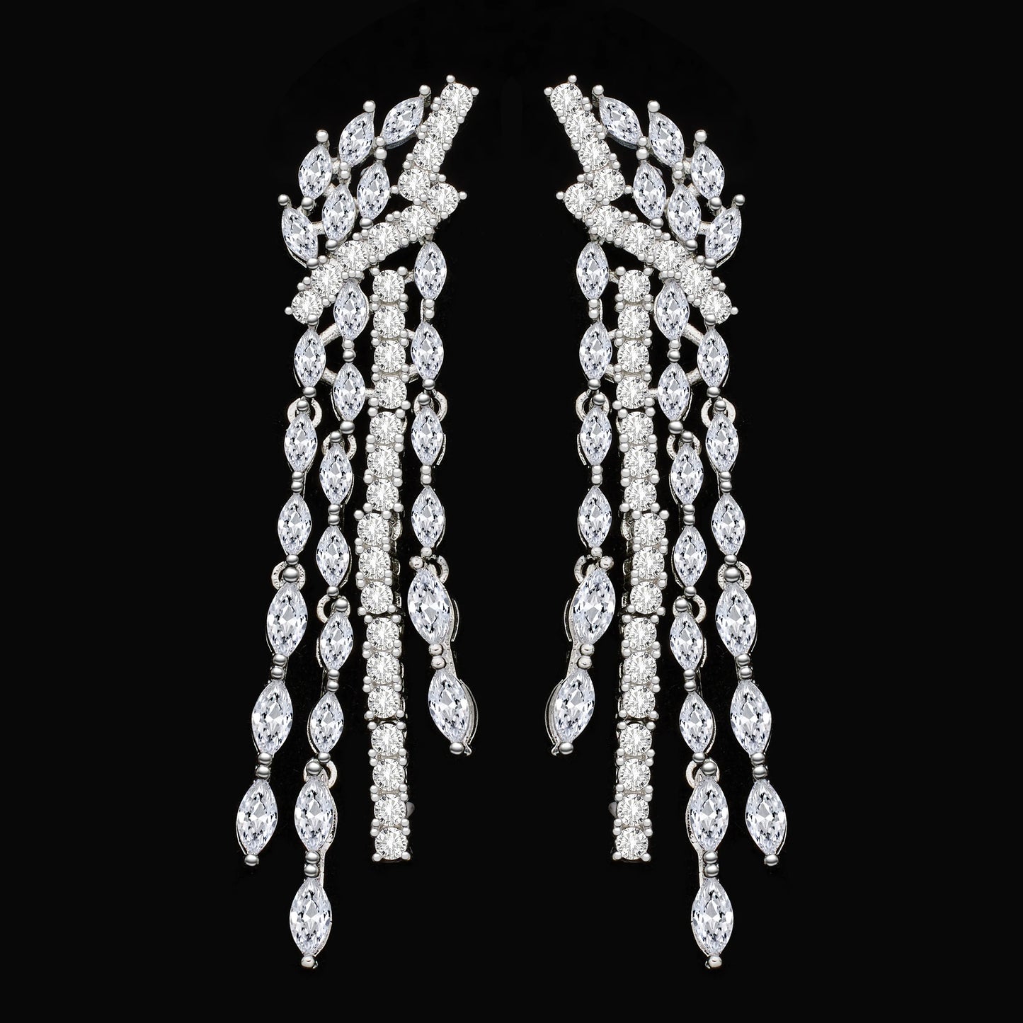 Nigeria Bridal Zirconia For Women Party Luxury Dubai Necklace Bracelet Earringa Rings CZ Crystal Wedding Jewelry Sets