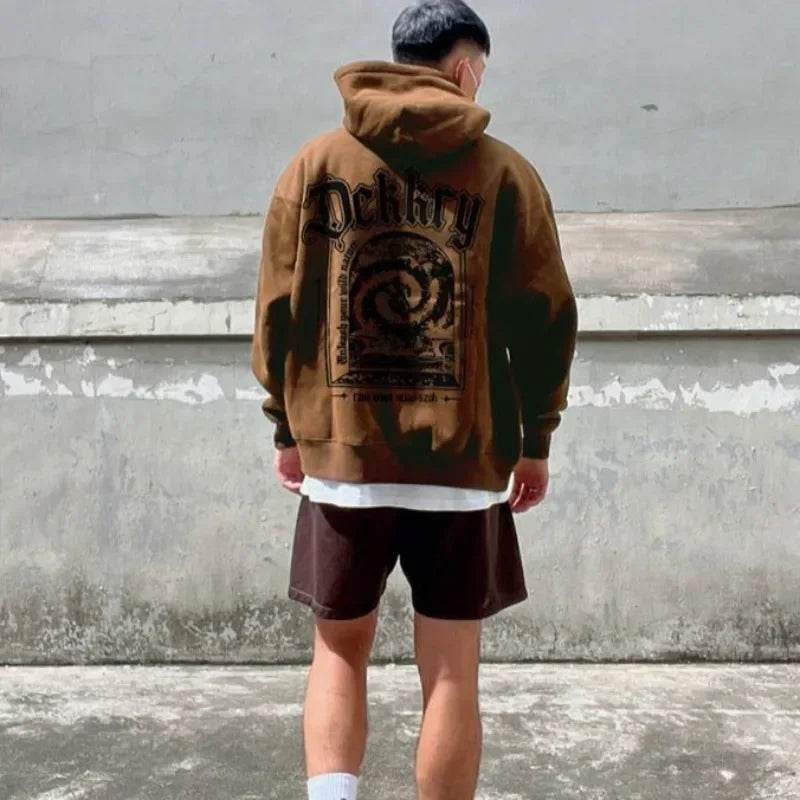 Male Hoodie Harajuku Fashion Loose Autumn New In Men's Hooded Sweatshirt Funny Cheap Streetwear High Quality Pastel Color Cotton - AIAZ