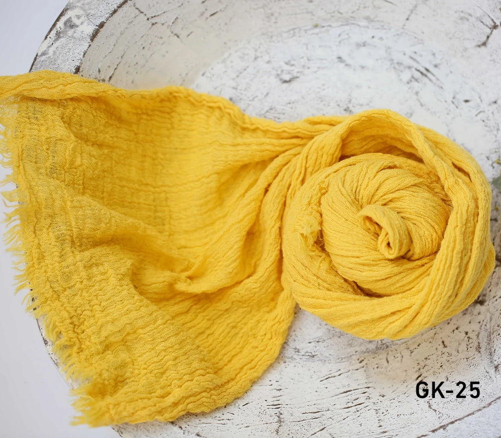Newborn Cheesecloth Wrap Baby Photography Props Posing Fabric Cotton Stretch Blanket Hand Dyed Newborn Layer Wrap