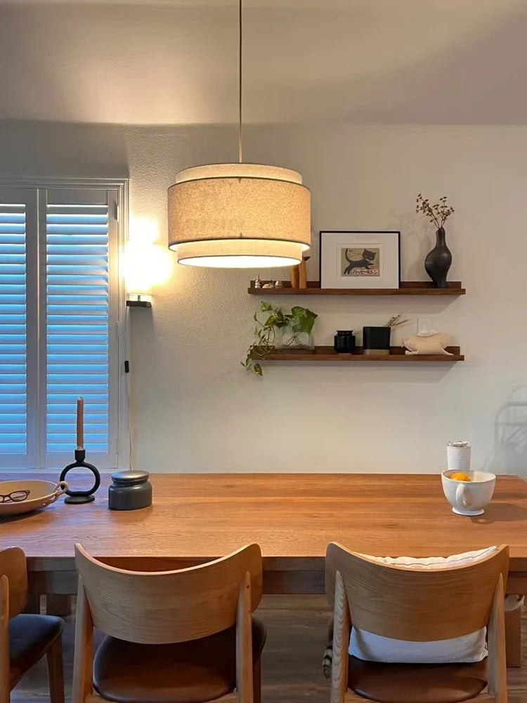 GEW Wabi-Sabi Hand-knitted Chandeliers Nordic Fabric Lampshade Pendant Lights For Restaurants, Shops, Bedroom Home Decor BT3001