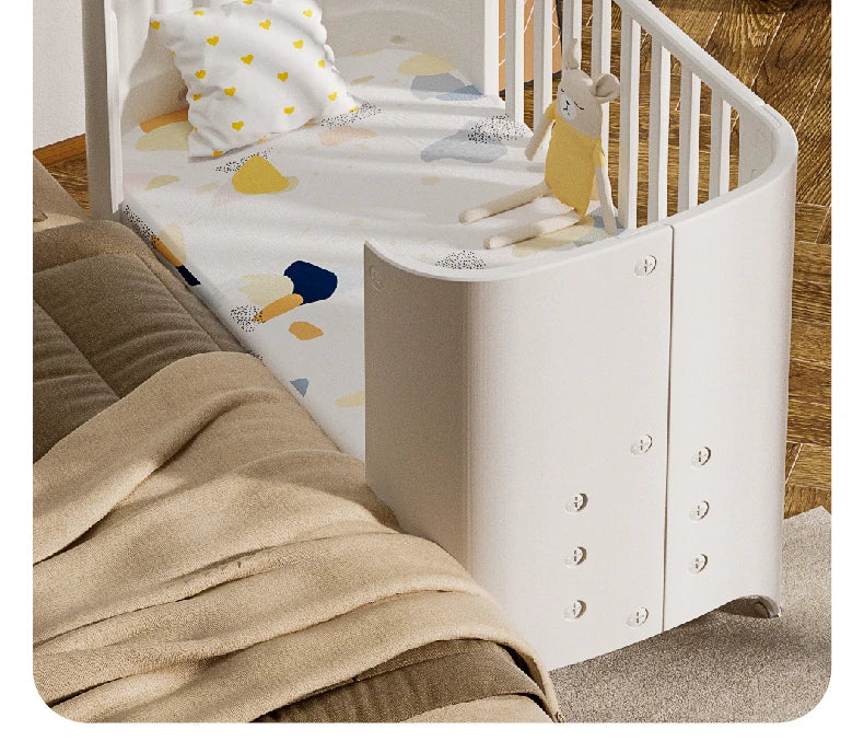 zz  Movable Crib Bed Diaper-Changing Table Lifting Multifunctional Children's Bed Cradle Newborn
