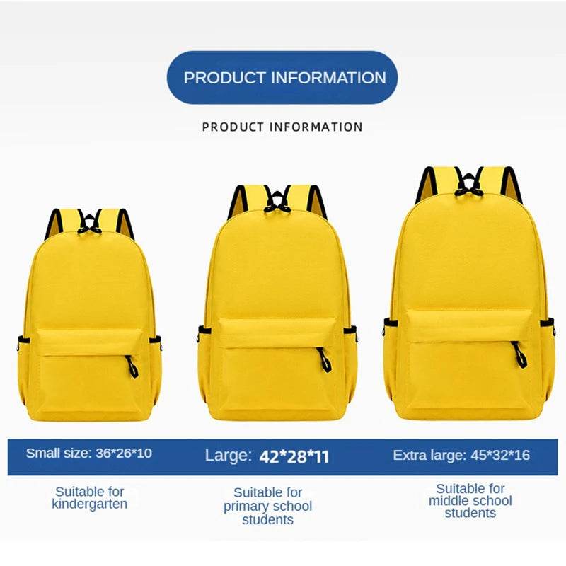 Personalized School Bag Custom Logo School Backpack Training Class Gift School Name Pattern Elementary school backpack wholesale - AIAZ