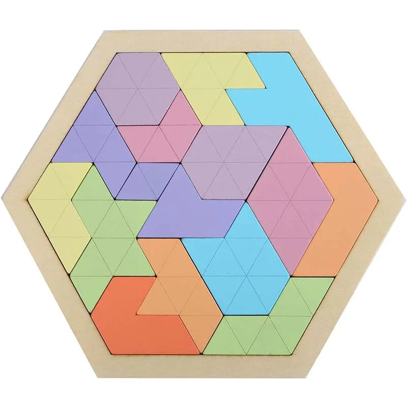 27 Style Block Puzzle Jigsaw Puzzle Board Classical Puzzle Children's Toys Hexagonal Alien Chess Tangram Puzzle Toys
