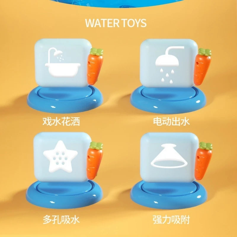 Radish Submarine Shower Baby Bath Toy Infant Play Electric Shower Children Play Water Bath Artifact