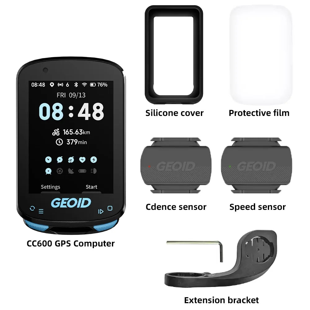 GEOID CC600 Color Screen Bike Computer Smart Navigation GPS Wireless Bicycle Speedometer WIFI ANT+ 11 Languages Cycling Odometer