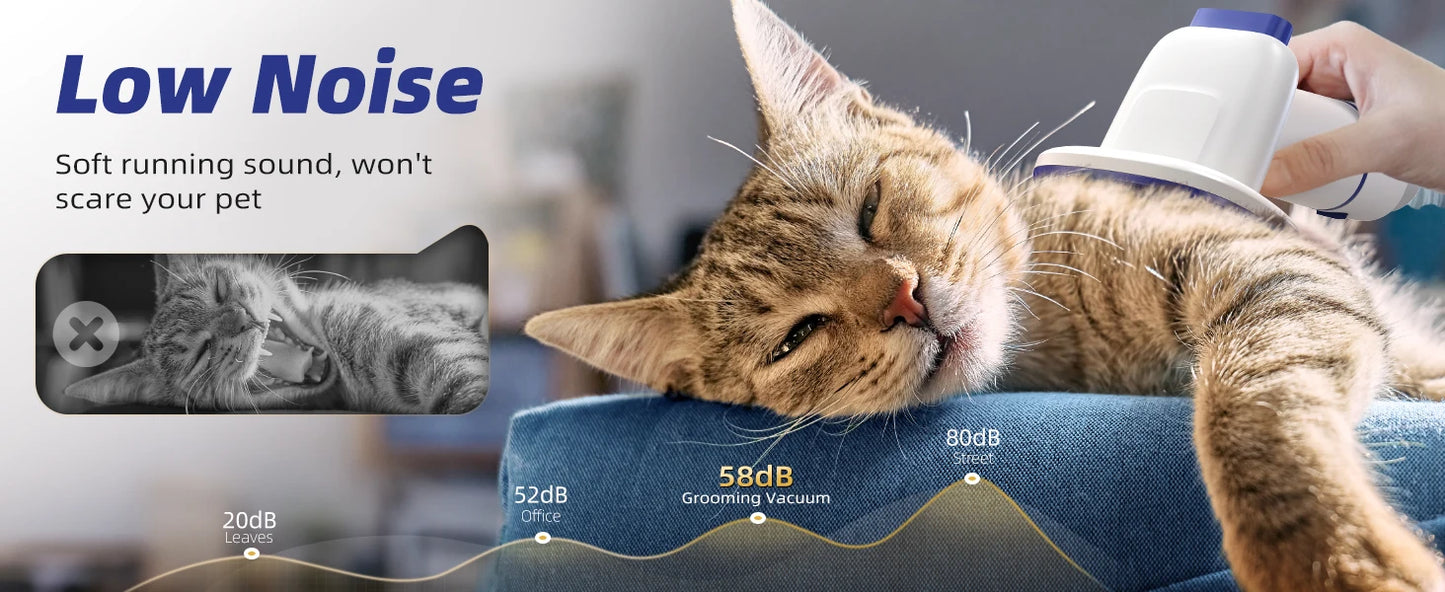 Dog Grooming Kit,Pet Grooming Vacuum&Dog Clippers,7 in 1 Pet Grooming Vacuum,Professional Grooming Shedding Tools for Dogs Cats