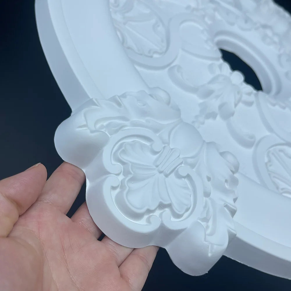 White PU lamp panel imitation gypsum resin PVC polyurethane construction home decoration decoration material disc foam