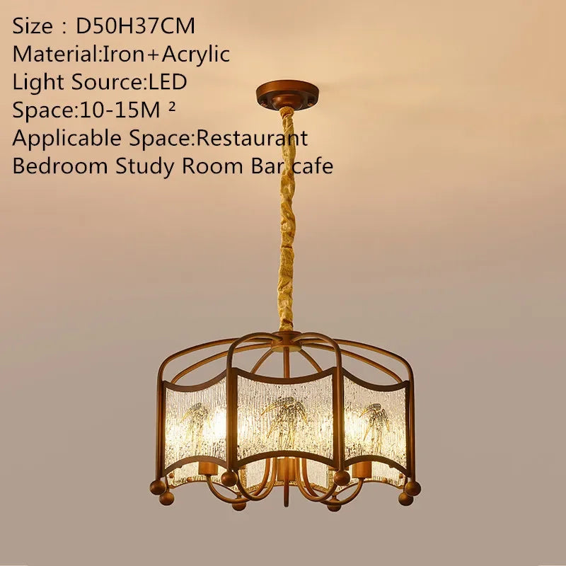 TEMOU Contemporary Restaurant Pendant Lamp French Retro Bedroom Study Villa Hotel Rooms Bar Counter Cafe  Aisle Light