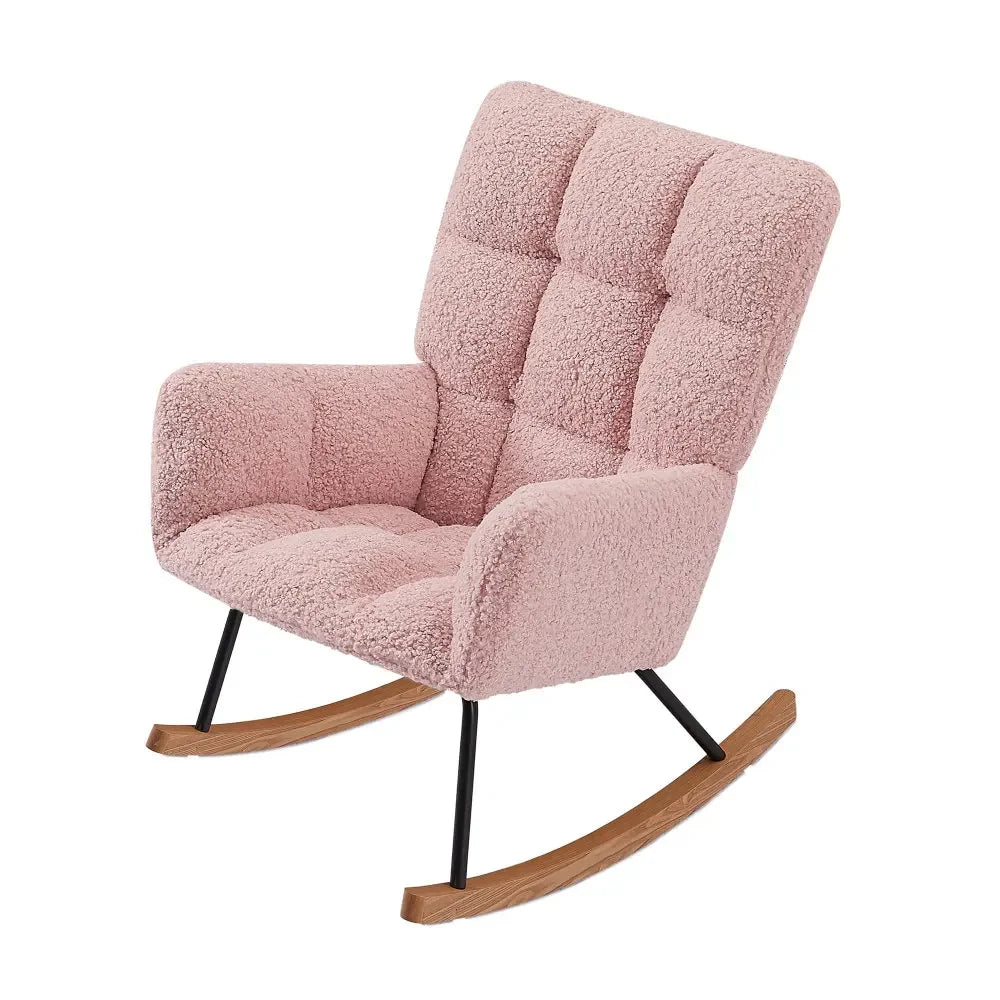 For Pink Nursing Rocking Chair, Stylish Comfort, Functional Design for Moms
