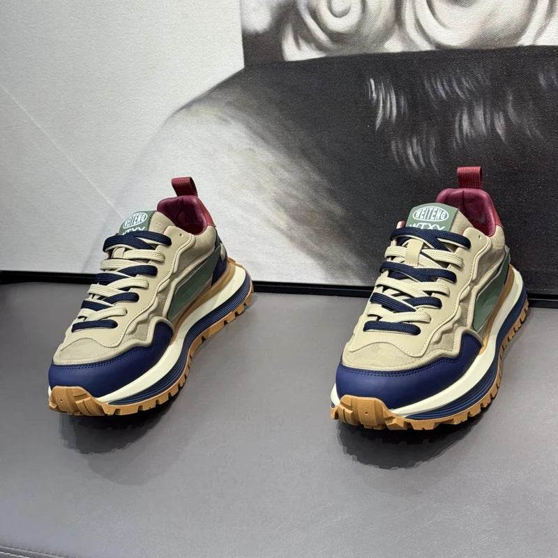 Men's Sneakers Shoes for Men Platform Sports Shoes Sports and Leisure Casual Sneaker Non-slip Fashion Wear-resistant Loafers - AIAZ