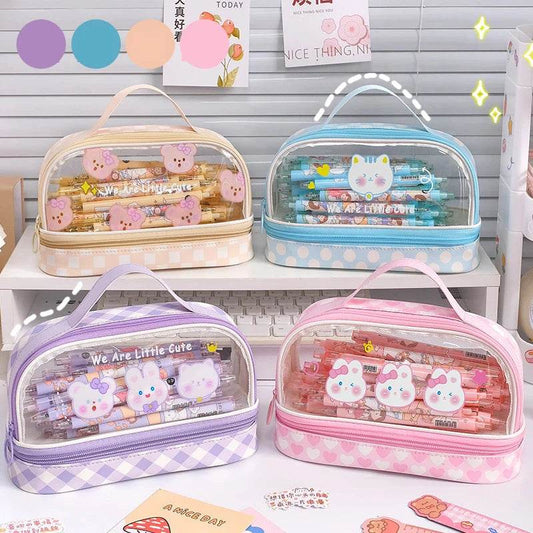 Pencil Cases For Girls School Supplies Pencil Pouch Trousse Scolaire Large Capacity Pencilcase Estuche Escolar Cute Pencil Case - AIAZ