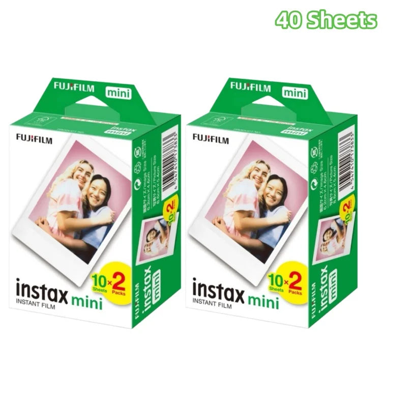 Fujifilm Instax Mini Film White Edge 3 inch Paper for Fuji Instant Film Camera Mini 12 11 9 8 40 70 90 Link 2 EVO 10-100 Sheets