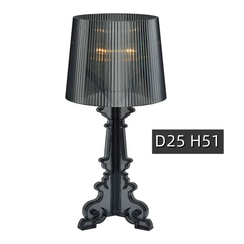 Baroque Ghost Shadow Desk Lamp Decorative Lighting for Living Study Room Bedroom Acrylic Transparent Table Lamps Room Decor