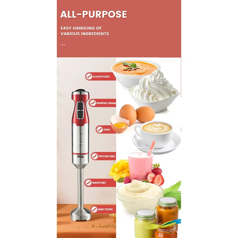 Handheld Electric Fruit Juicer Stainless Steel Electric Small Appliance Portable for Smoothie Mud