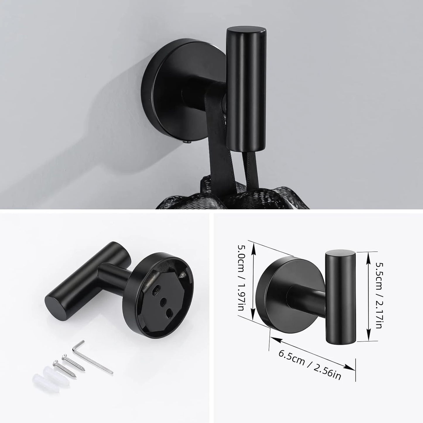 Bathroom Hardware Set Stainless Steel Bathroom Accessories Set Wall Mounted Towel Bar Towel Ring Toilet Paper Roll Holder Set