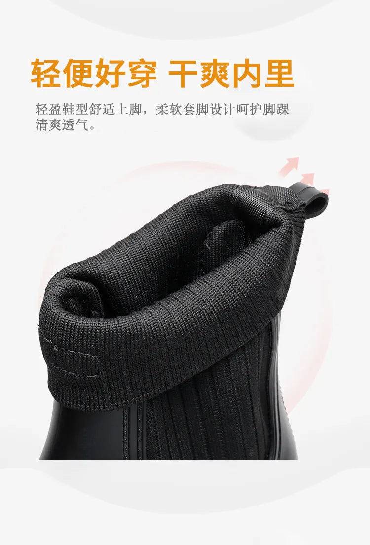 2024 Designer Rain Boots Women's Waterproof Shoes Rainy Ladies Fur Rubber Rainshoes Woman Galoshes Non-slip Pull-on Rain Boots