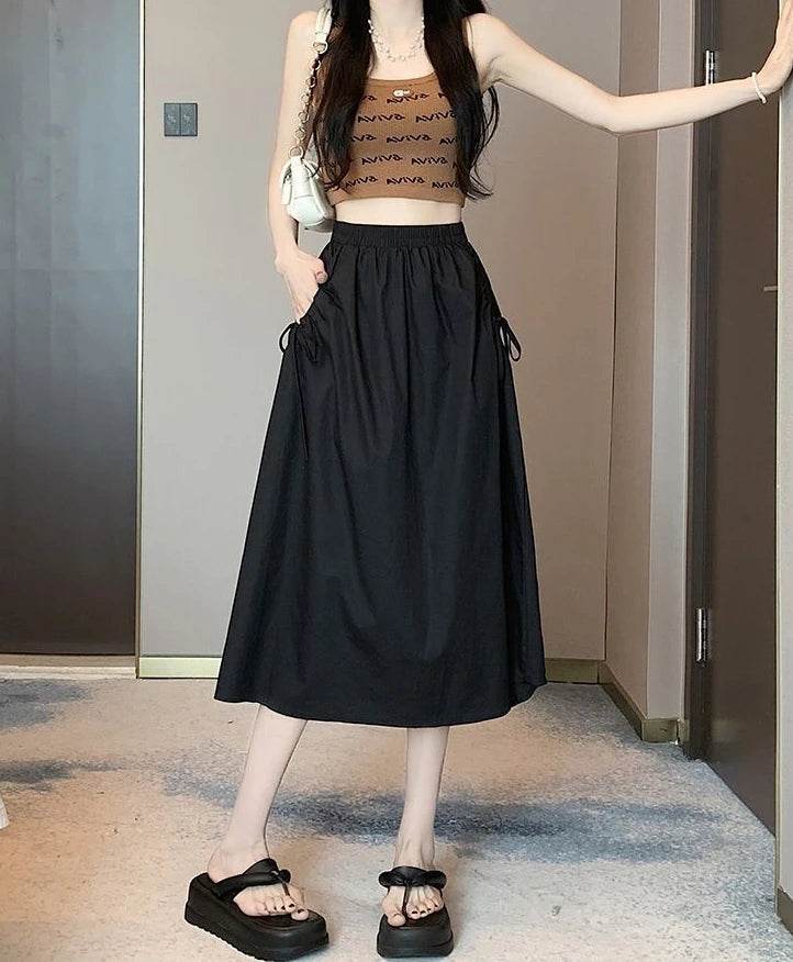 Skirts For Women Chubby Woman Skirt Drawstring Cargo New In Cheap Stylish Chic And Elegant Offer Aesthetic Hot Clothing Sales V - AIAZ
