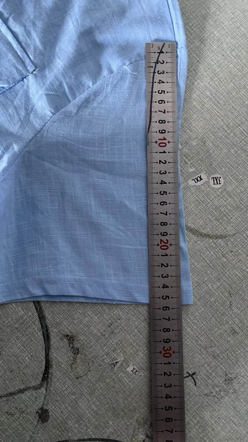 Shirts for Men Handmade Shirt Man Double Pocket Shirt Short Sleeve Men Shirt Linen Shirts for Men Men Cotton Shirt Short Sleeve - AIAZ