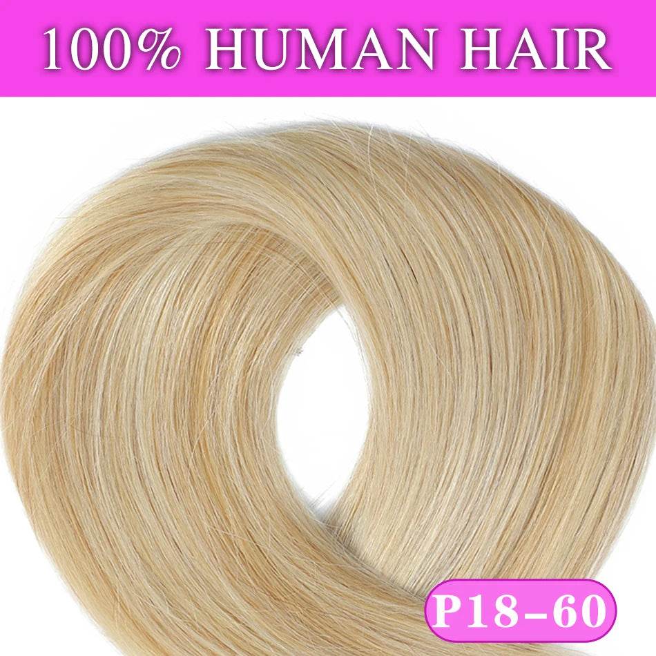 Halo Hair Extensions 100% Human Hair 14-28 Inch Hidden Wire Clip In Hair Ombre Brown Color Human Remy Fish Line Hair Extension - AIAZ