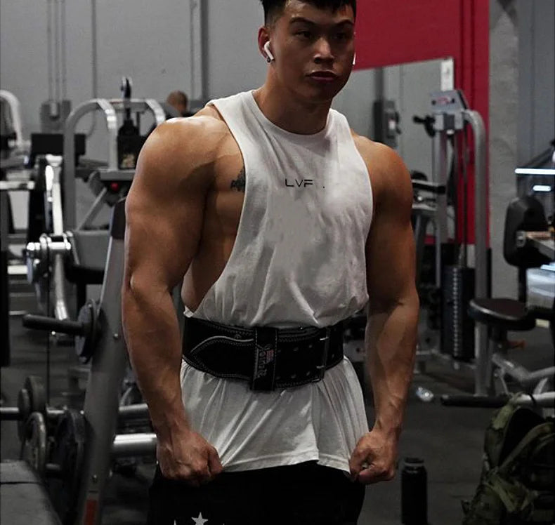 Men's Brand Summer Gym Cotton Tank Top Sleeveless Shirt Man Bodybuilding Clothing Casual Fitness Workout Running Vest Sportswear