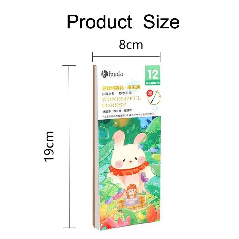 12Pages Coloring Books Portable Watercolor Painting Book Graffiti Picture Books Painting Drawing Toys For Children Gift - AIAZ