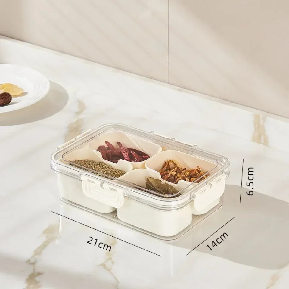 Drain Basket Divided Fresh-keeping Boxes Household Snack Fruits Transparent Simple and Transparent Kitchen Fresh-keeping Box