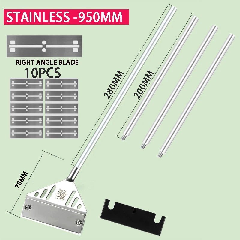 Aquarium flat sand algae removal dual-use glass Algae scraper stainless steel household cleaning to tools Fish tank accessories