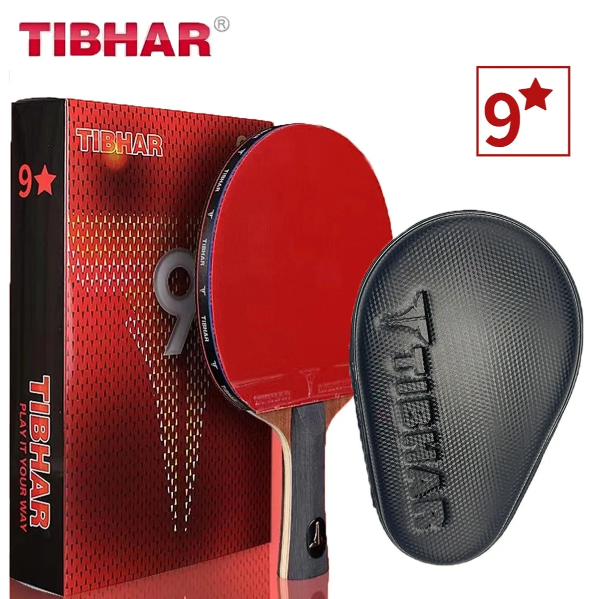 TIBHAR 6/7/8/9 Star Table Tennis Racket Superior Sticky Rubber Carbon Blade Ping Pong Rackets Professional Pimples-in Sticky