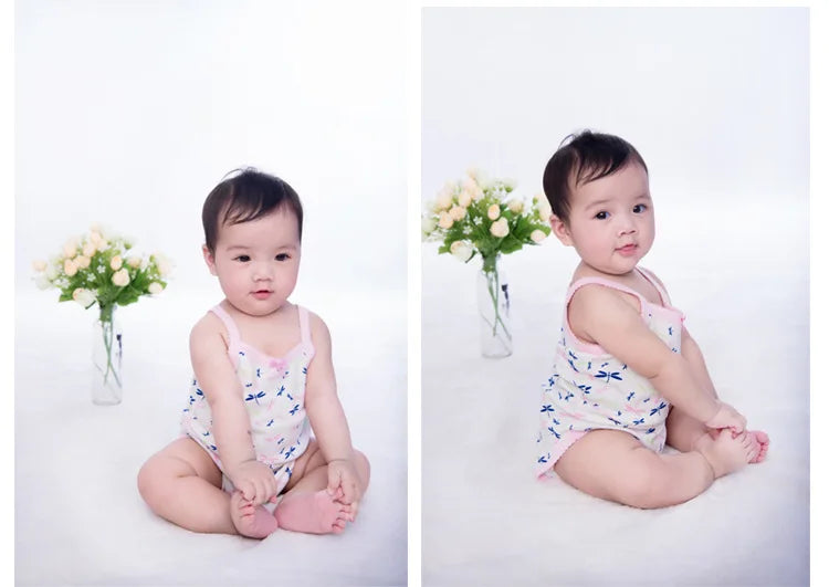 Baby One-Pieces Bodysuits for Newborn Girls Kids Cotton Sleeveless Rompers Toddlers Summer Playsuits White Clothes Outfit 2023