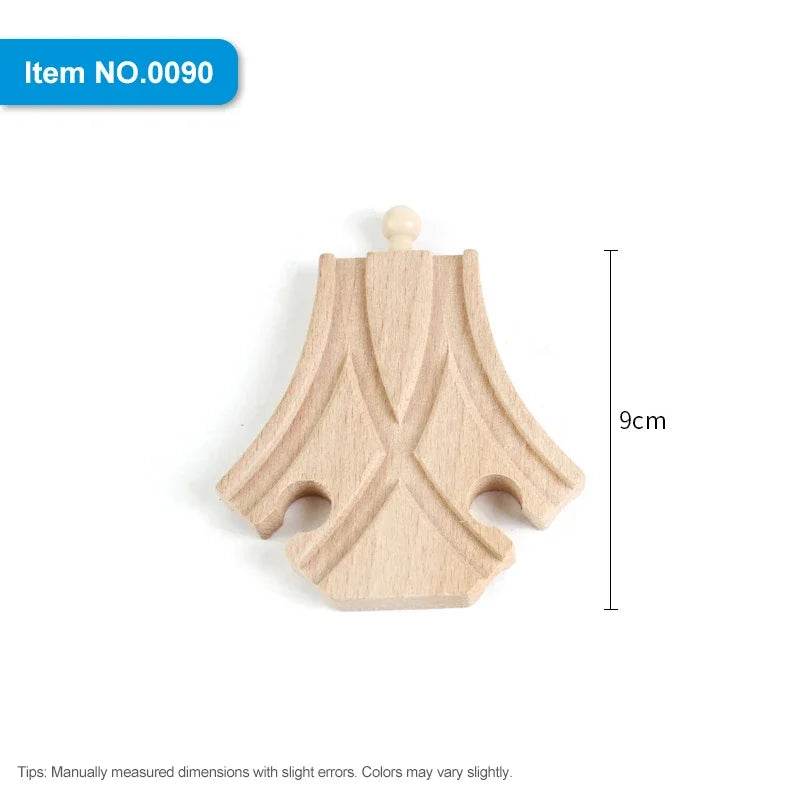 DIY Children Wooden Train Rail Track Accessories Toy Cross Track Railway Toys Compatible All Track for Kids Boys & Girls Gifts - AIAZ