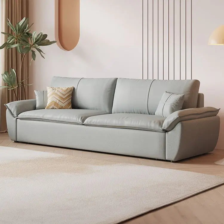 Italian-Style Full Genuine Cowhide Leather Sofa Modern Luxury Design for Large Villa Living Room High-End Wood Frame Sofa Set