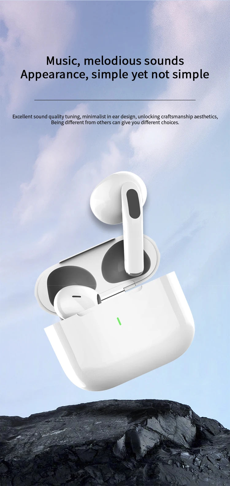 Original AIR ANC Noise Reduction Bluetooth Earphones Microphone wireless earbuds TWS Long battery life Pod Spatial Audio PRO