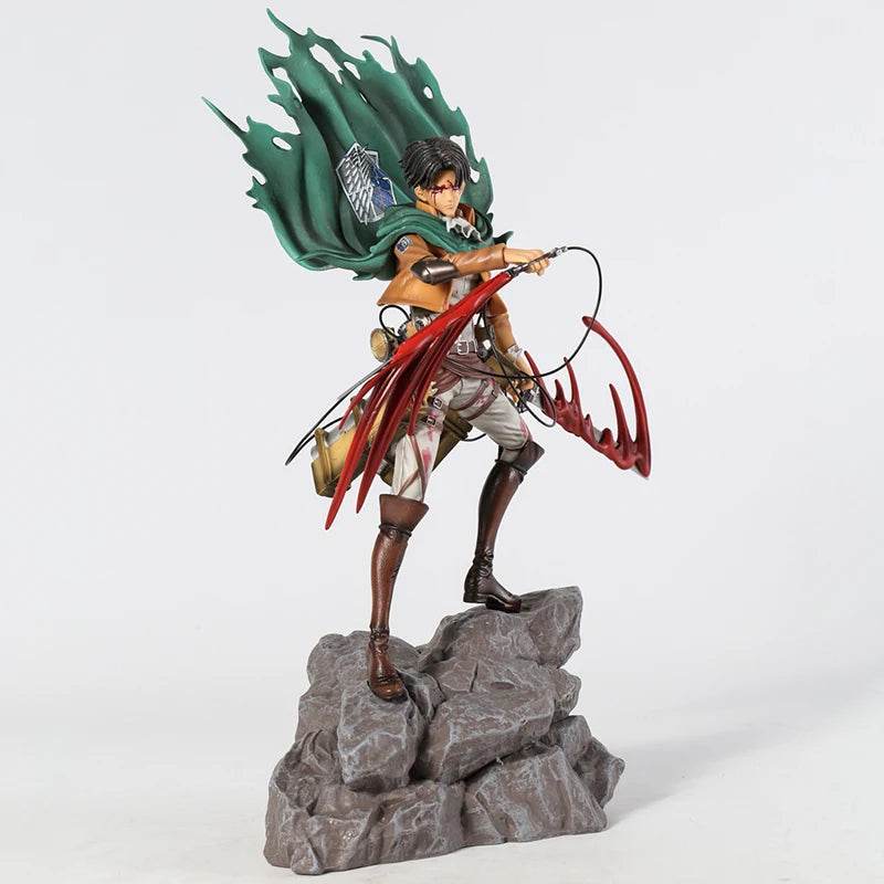 Levi Figure Mikasa Ackerman Eren Jaeger Figurine Anime Model Doll Toy 36cm - AIAZ