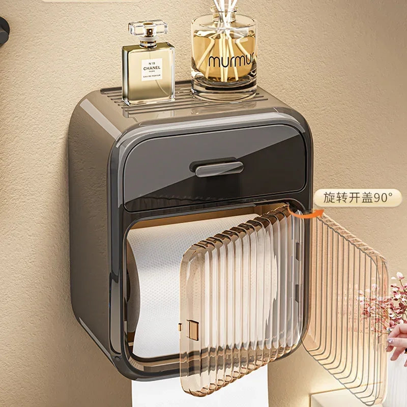 Toilet Paper Box Toilet Paper Roll Storage Rack Bathroom Roller Tissue Holder Wall Mounted Tissue Boxes Bathroom Accessories