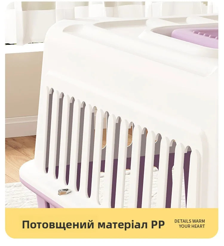 Portable Handheld Plastic  Carrier Air ip Cage Pet Transport Box for Traveling Carrng Dog Cage  Travel Bag