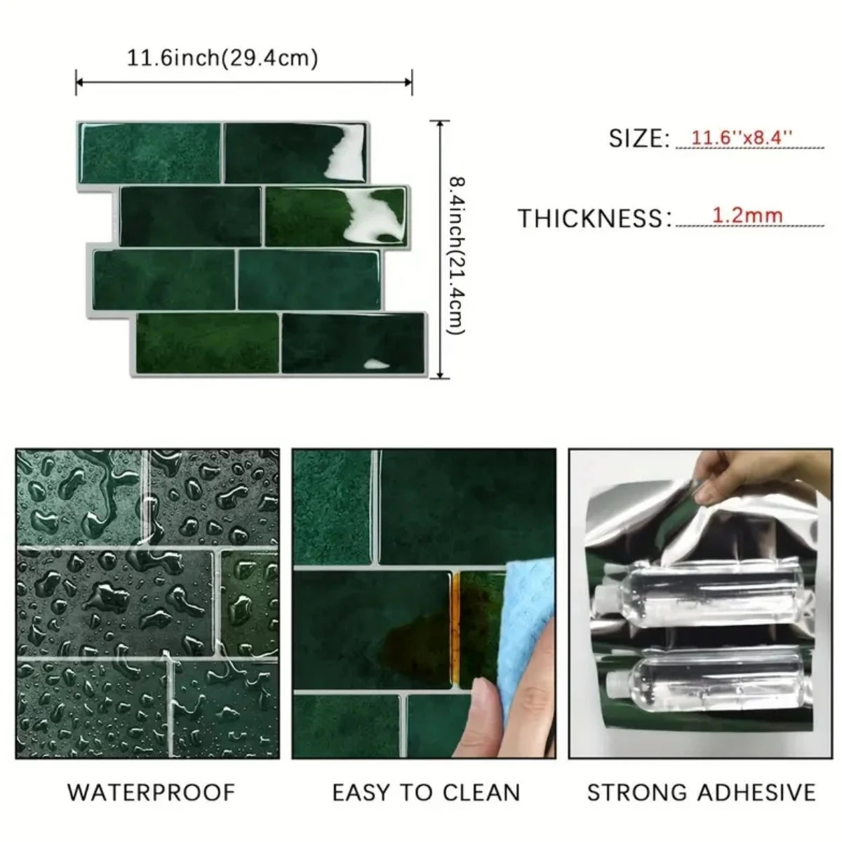 5/10/20pcs Peel And Stick Wall Tile, Waterproof Wallpaper For Living Room Kitchen，Interior Decorative 3D Wall Tiles