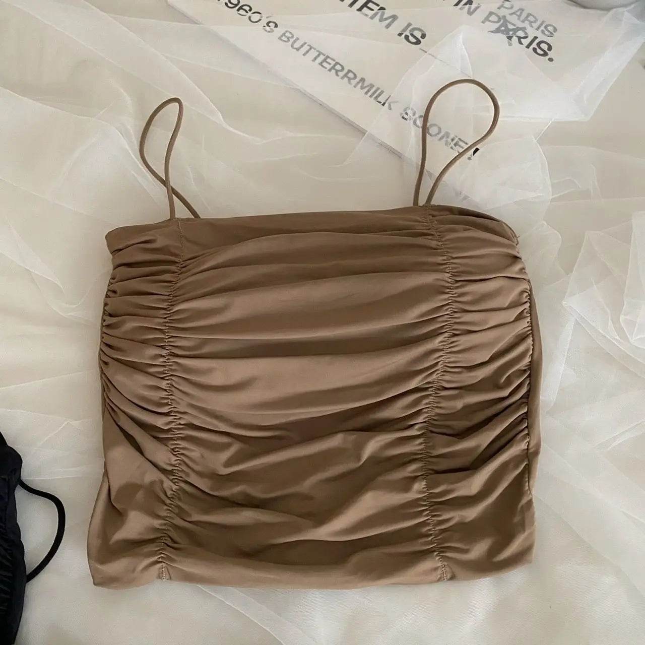 Women Crop Tops Sexy Tank Top For Lady Summer Tube Tops With Cups Female Underwear Lingerie Woman Clothing Girls Camisole Vest - AIAZ