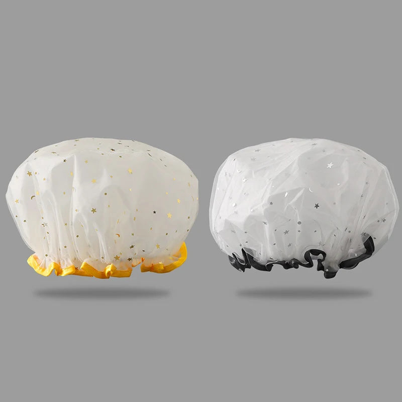 Shower Bath Cap Girl Luxury Women's Reusable Shower Cap Donuts for Hair Swimming Cap Shower Bonnet Douche