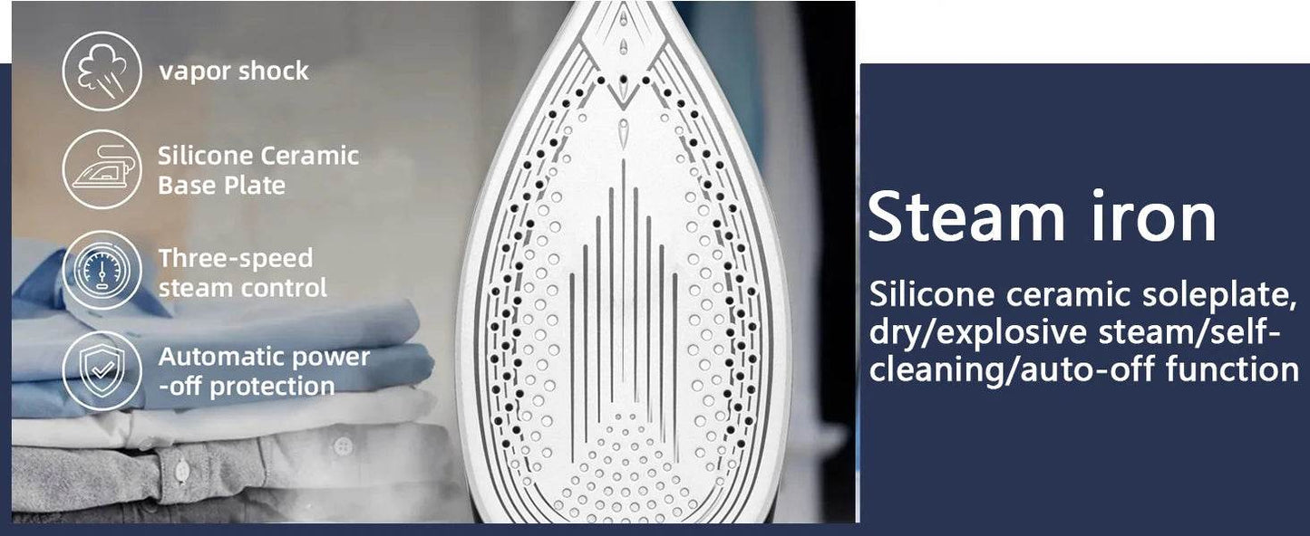 Sonifer Split Steam Iron with LCD Display 2400W Fast heating1.5L Large Individual Water Tank 3 Steam Adjustment - AIAZ