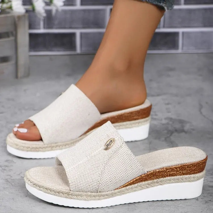 Wedge Heel Slippers Women Summer Shoes Women's Sandals Casual Indoor Outdoor Slipper Sandals for Beach Zapatos Mujer Slippers