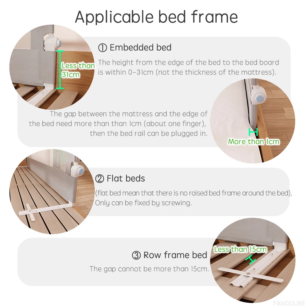 PANGDUBE 1pc Baby Bed Guardrail Bed Rail Guard for Kid Fence for Bed Protective Barrier for Bed Safety Railing for Children Bed