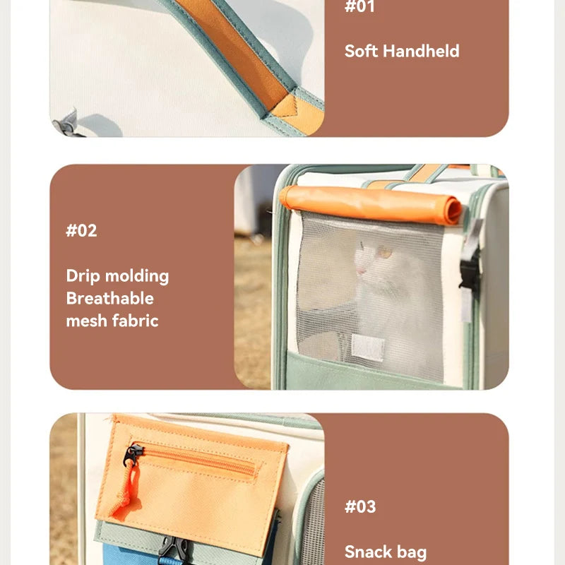 HOOPET Cats Travel Bag Portable Out Pet Trolley Suitcase Universal  Small Dogs Bag Cat Backpack Detachable Pet Supplies