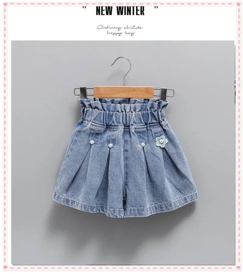 1pcs Summer Girl Kids New Mid Waist Denim Short Toddler Teenage Casual Pants Children Classics Fashion Looses Soft Jeans Shorts - AIAZ