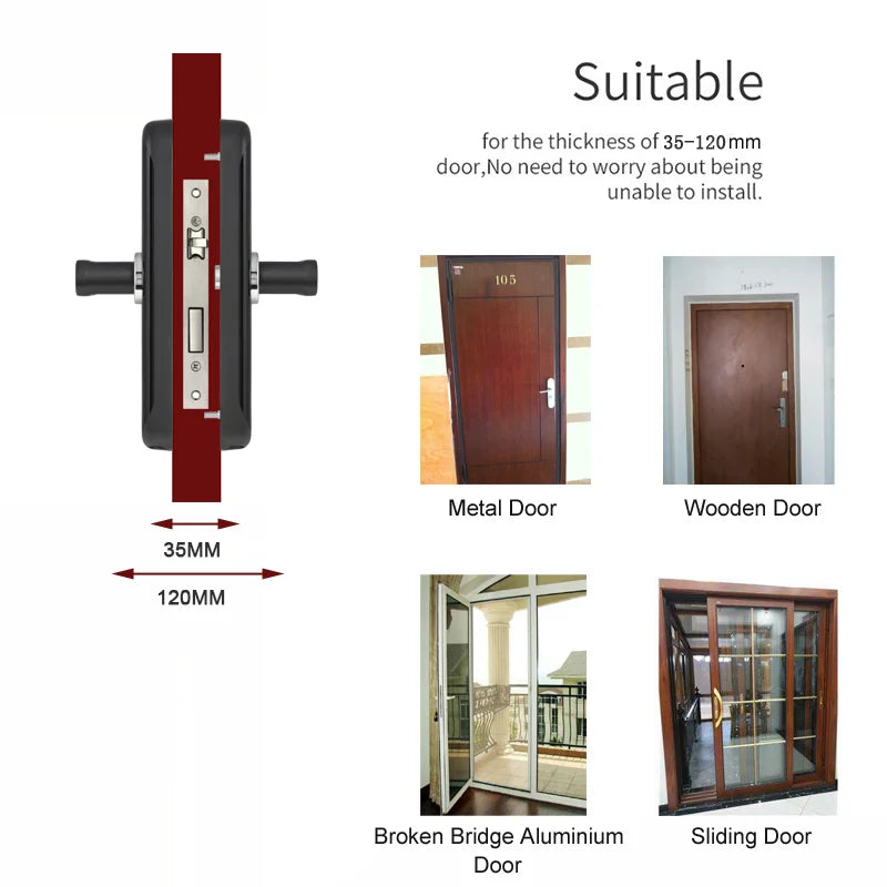 Tuya APP Facial Fingerprint Password With Camera Smart Door Lock Remote Voice Intercom Electronic Door Lock Fully Automatic