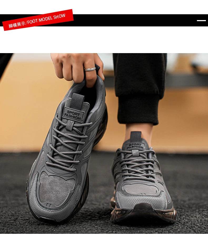 Men Shoes 2025 Casual Walk Air Cushion Marathon Breathable Lightweight Women's Comfortable Athletic Nonskid Sneakers - AIAZ