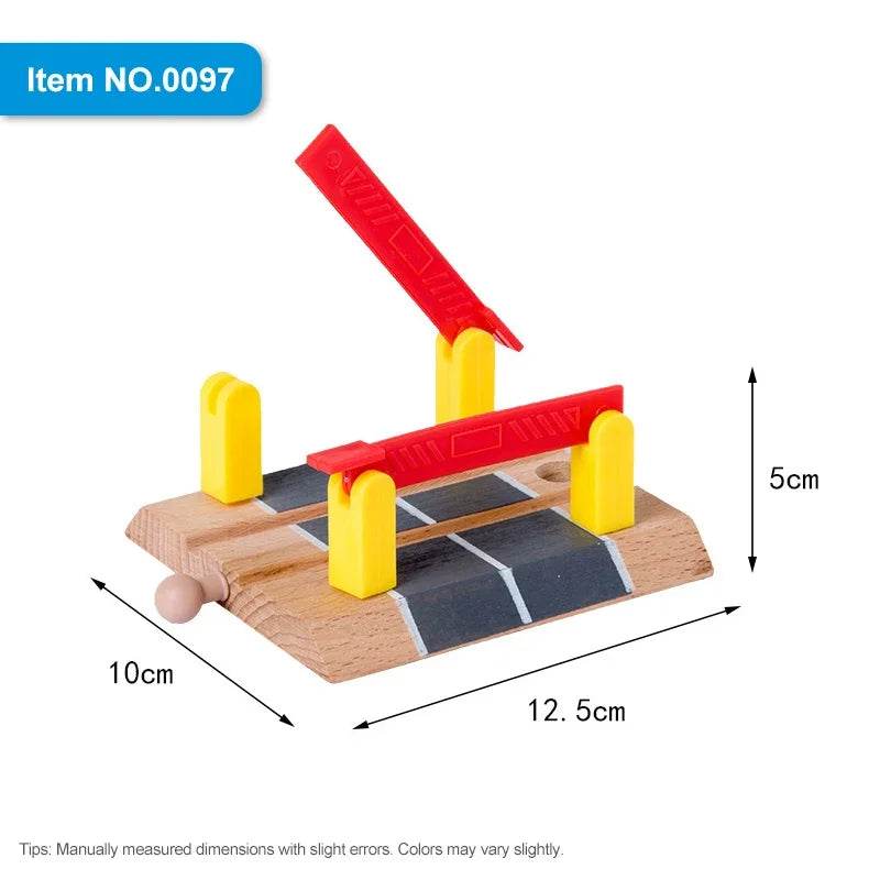 DIY Children Wooden Train Rail Track Accessories Toy Cross Track Railway Toys Compatible All Track for Kids Boys & Girls Gifts - AIAZ