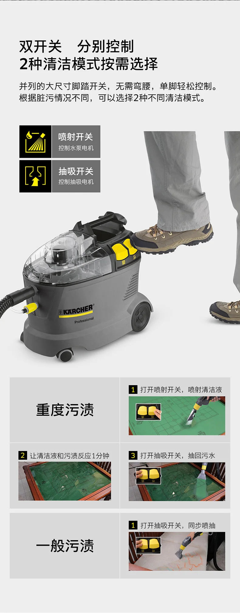 KARCHER Fabric sofa carpet cleaning machine spray suction integrated multi-functional carpet cleaning artifact puzzi8/1