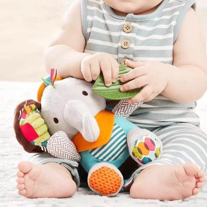 Montessori Baby Toys Kawaii Soft Plush Dolls Animal Strollers Pendant Toys for Newborn Boys Girls Toddler Birthday Gift - AIAZ