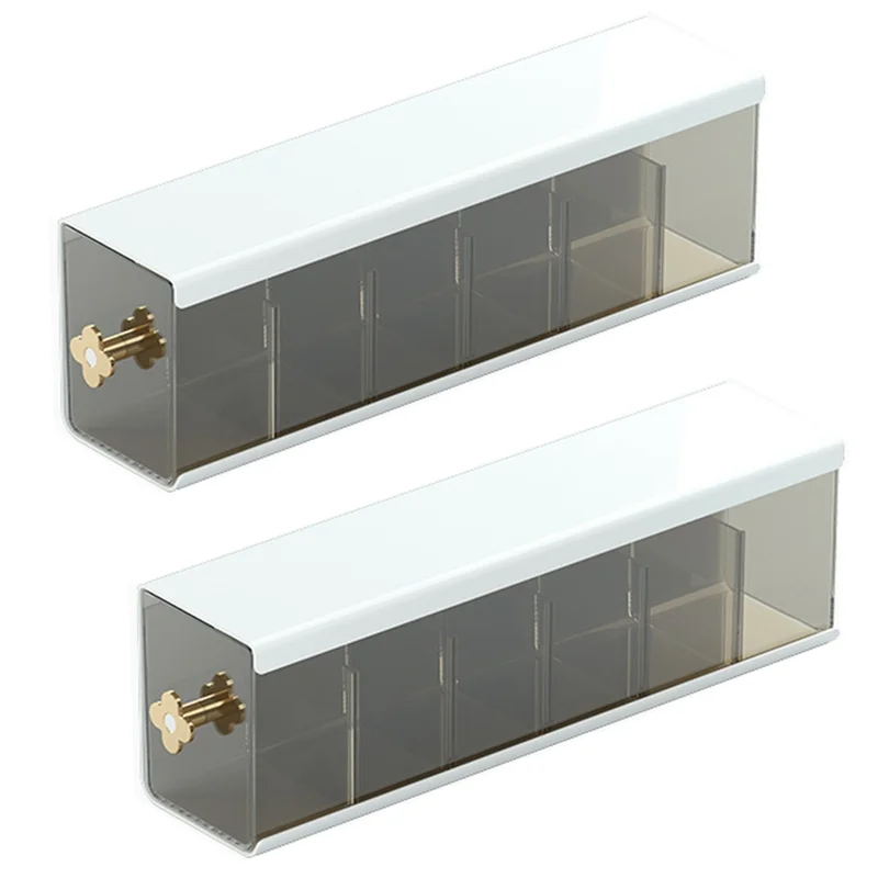 Wall-Mounted Drawer Storage Box, Transparent Multi-Grid Design, Suitable For Underwear, Socks And Ties